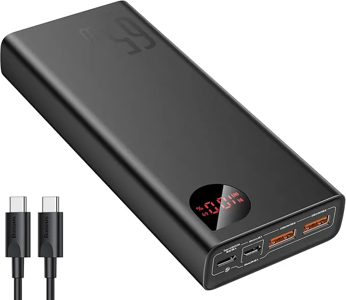 Baseus Adaman 65W Power Bank 20000mAh with LED Display