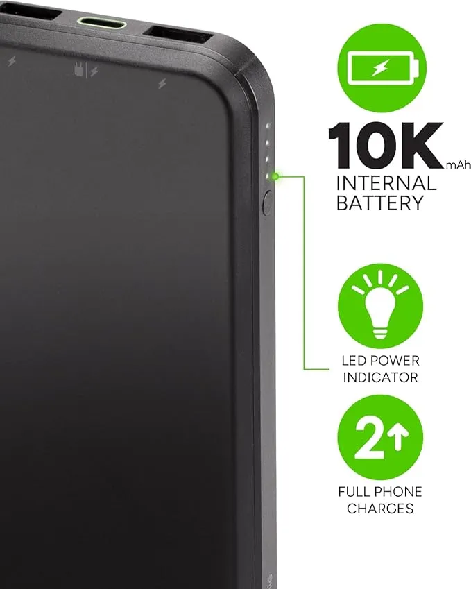 Mophie Powerstation Prime10 10000mAh 18W USB-C PD Charge 3 Devices Eco-Friendly Design